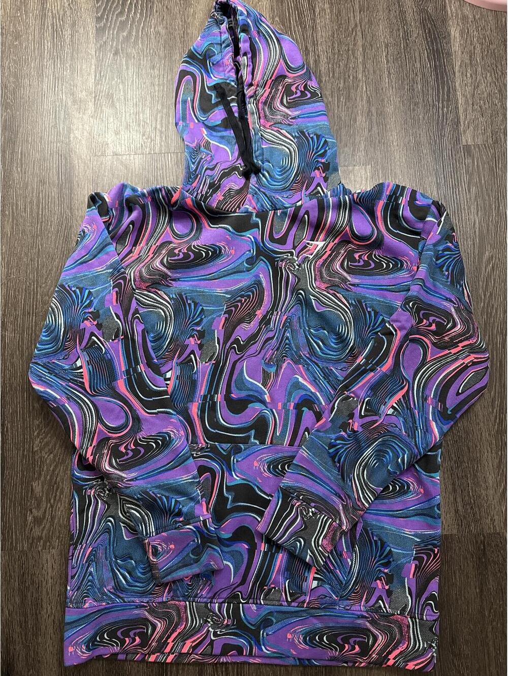Gymshark Multicolor Abstract Print Pullover Hoodie Size M